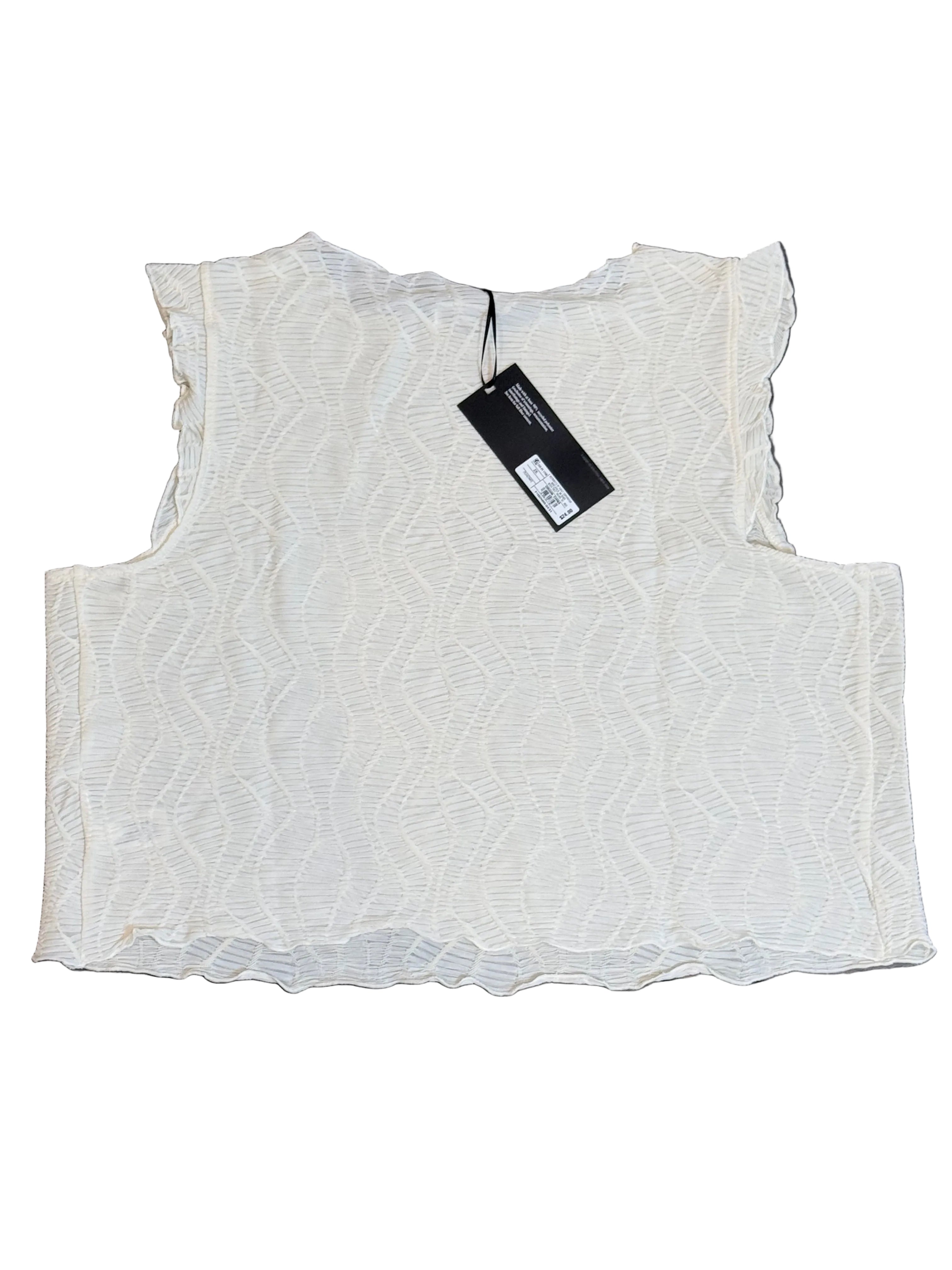 Future Collective Cream Textured Ruffle Sleeve Top – Women’s Sleeveless Blouse | Target