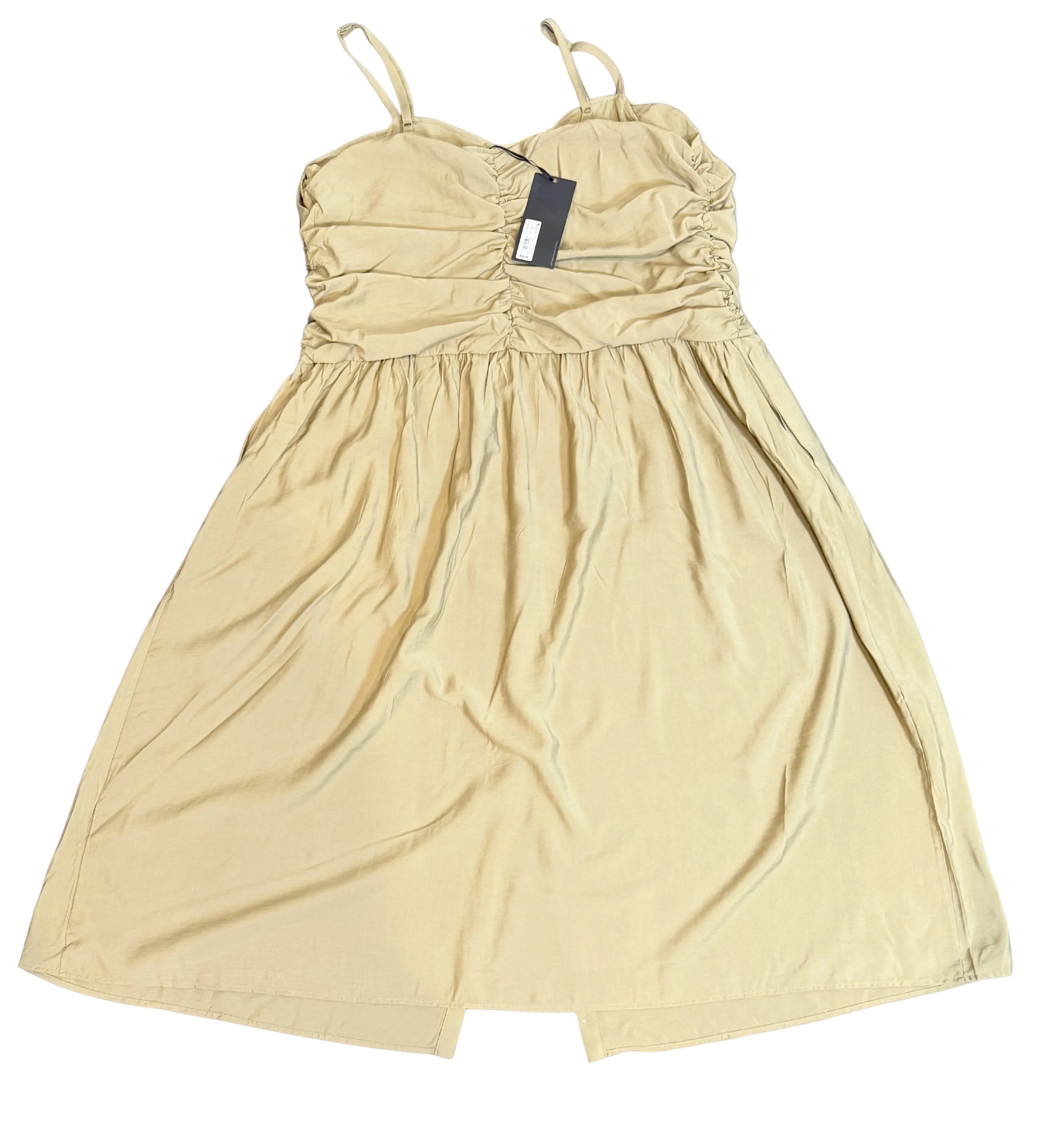 Future Collective Khaki Ruched Strapless Midi Dress – Women’s Button Front Dress | Target