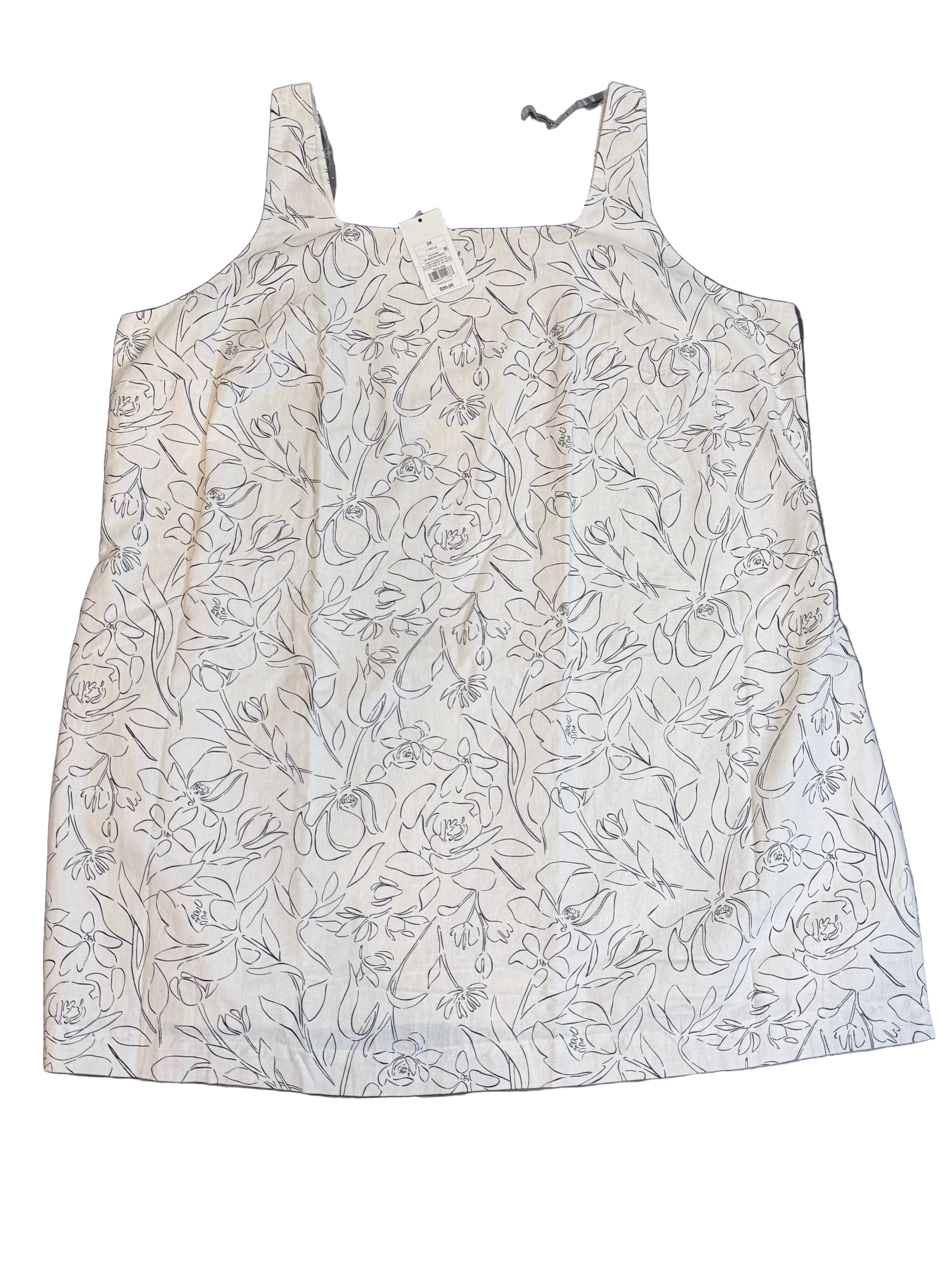 A New Day Cream Floral Sleeveless Mini Dress – Women’s Square Neck Dress | Target